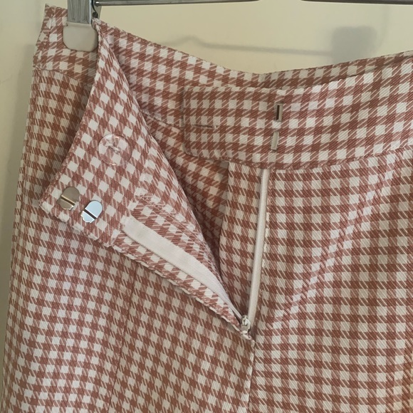 En Saison High Waisted Gingham Slit Trouser Pant - Picture 10 of 14